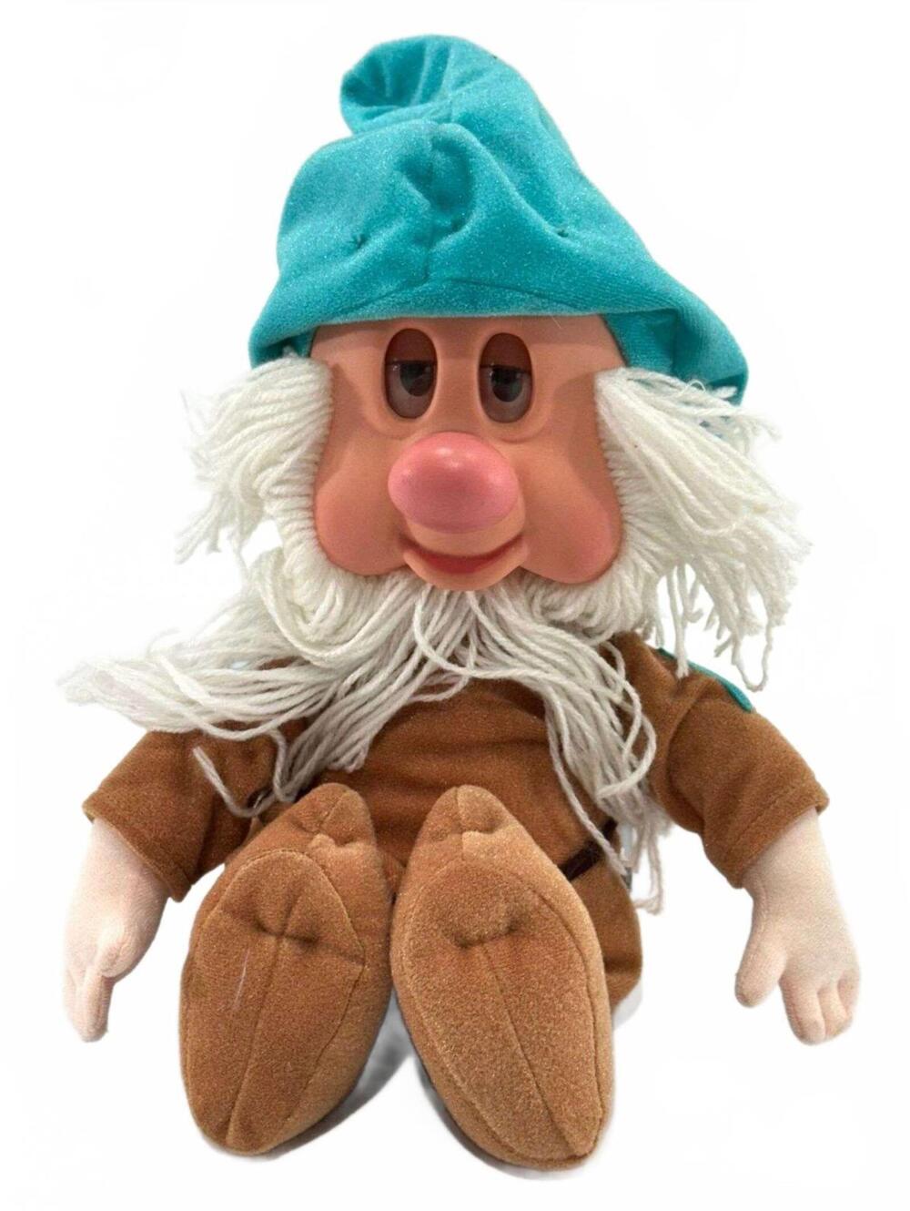 Vintage 1993 Disney Sleepy Dwarf Plush Moving Eyes Snoring Rattle 13" Mattel
